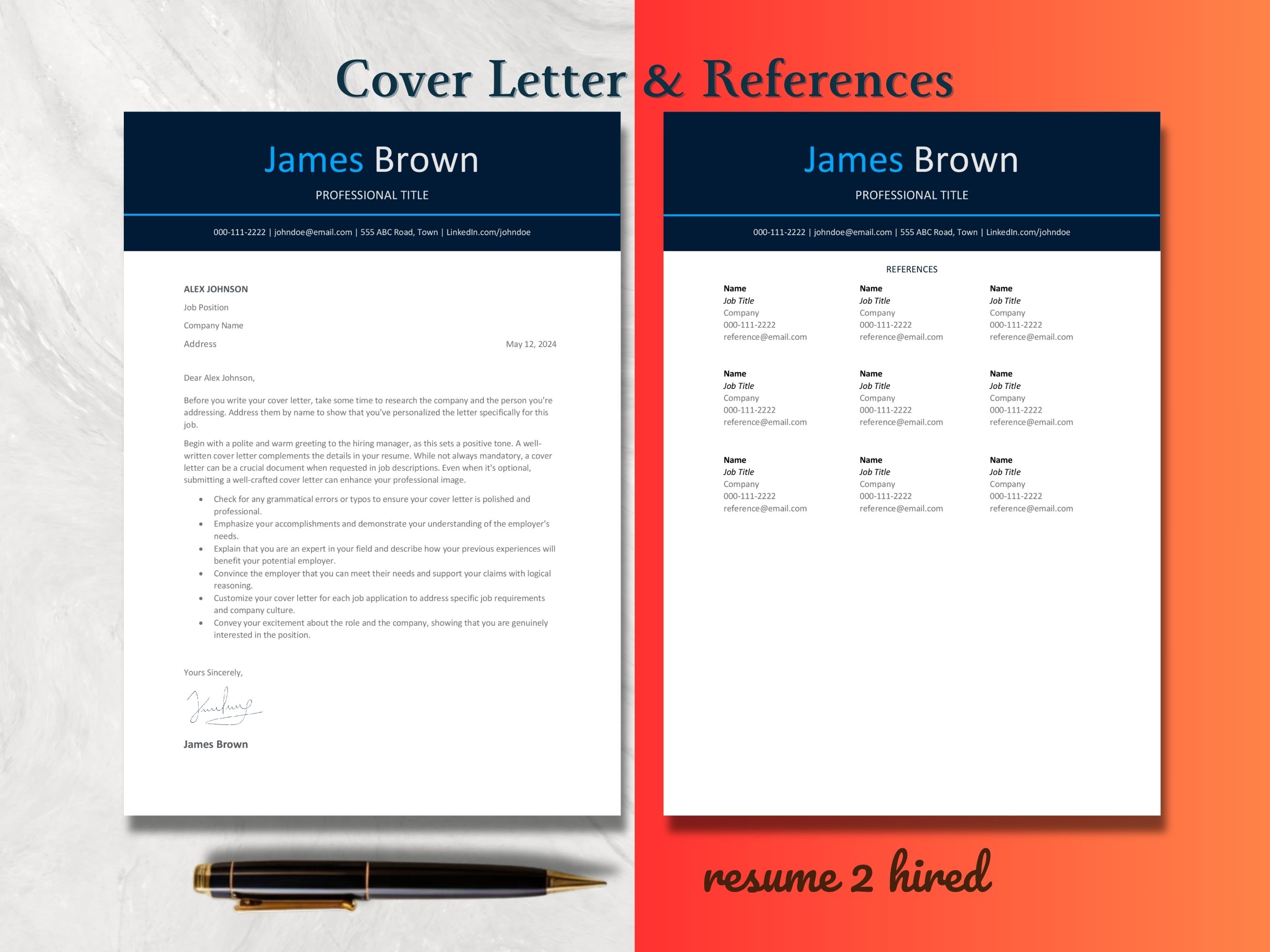 ATS Friendly Resume Template 1, 2, 3 Page in Word