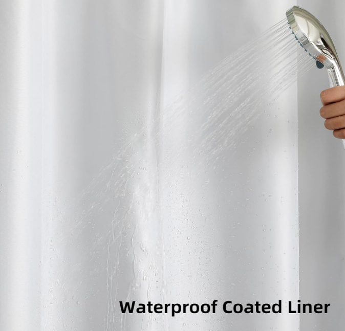 No Hook Shower Curtain with Snap in Fabric Liner, Waffle Weave Heavy Duty Thick Shower Curtains with Mesh Top Window, Hotel Style Waterproof Bathroom Curtain Set, 72'' x 75'', Sage Green