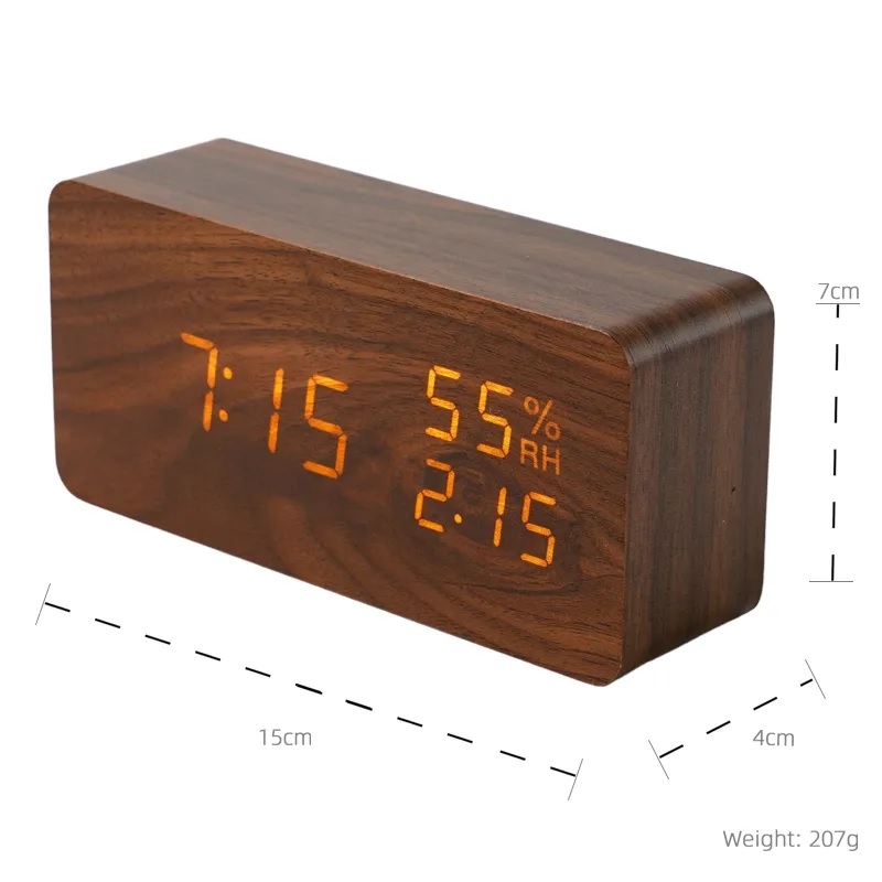 Wooden Digital Wooden Clock