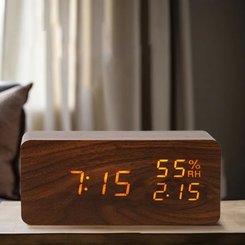 Wooden Digital Wooden Clock