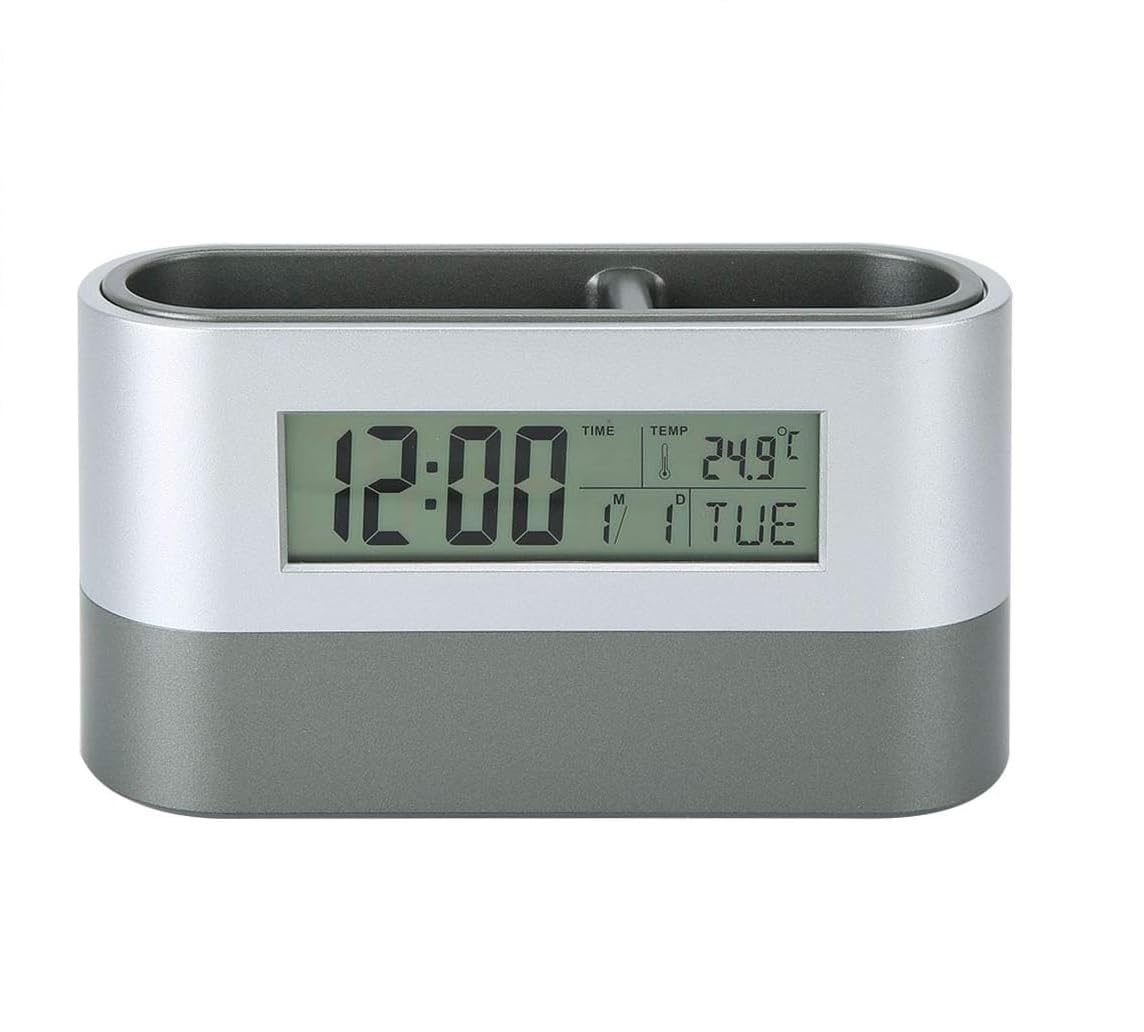 Pen Holder With Clock, Digital Desk Clock, PH662