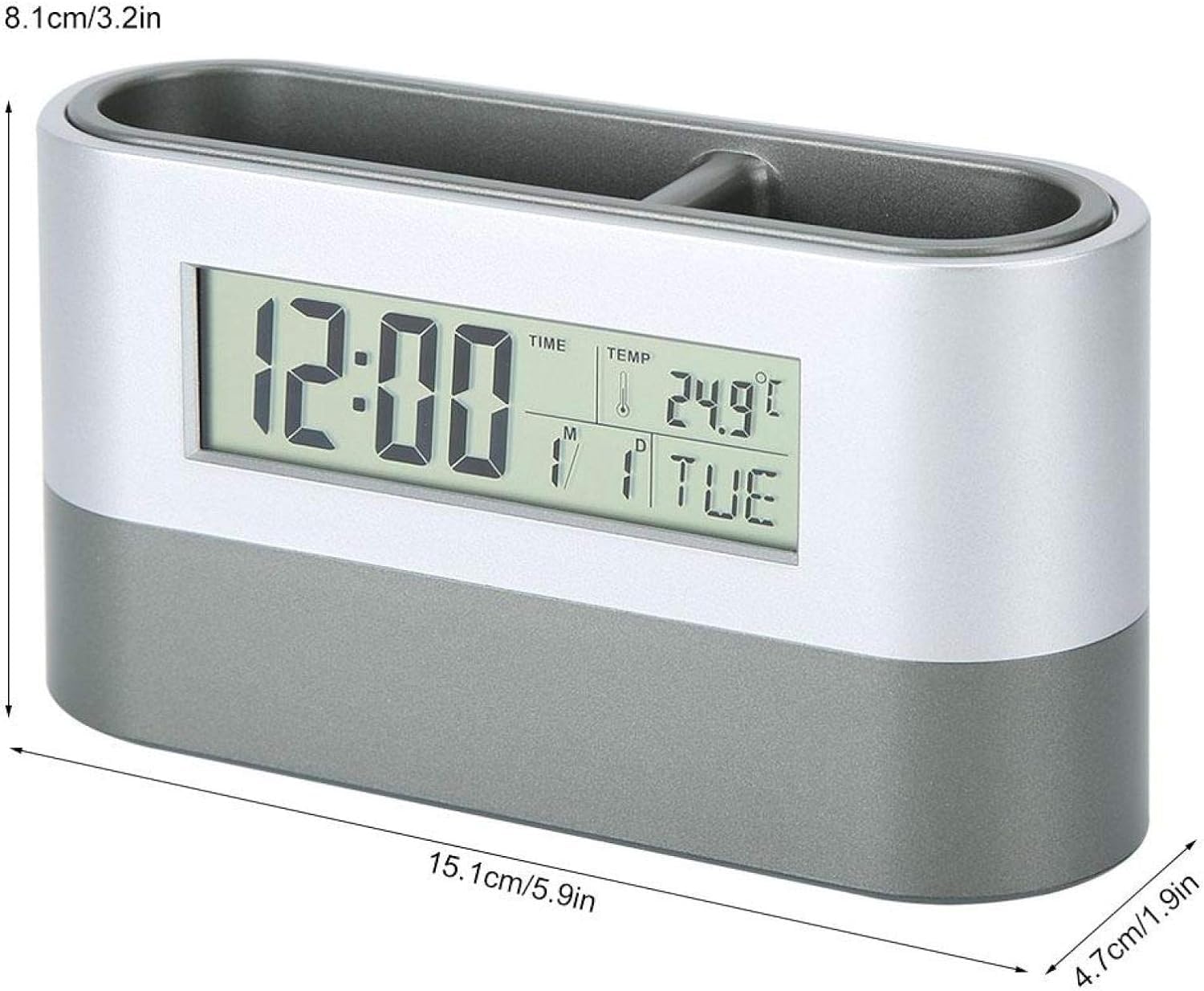 Pen Holder With Clock, Digital Desk Clock, PH662