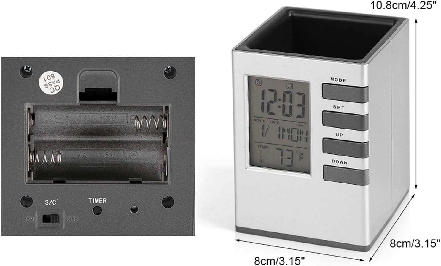 Digital Desk Clock Organizer