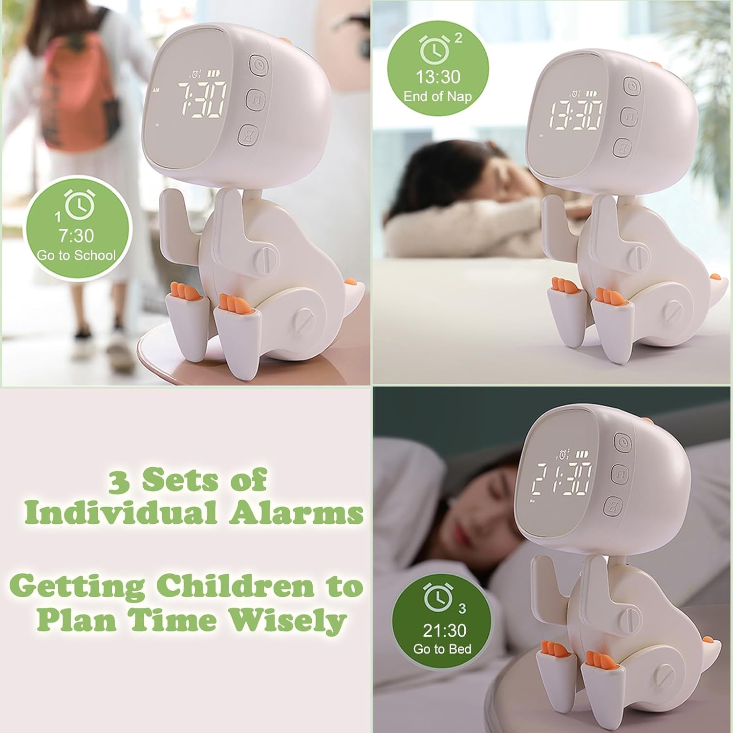 Dinosaur Shaped Digital Alarm Clock