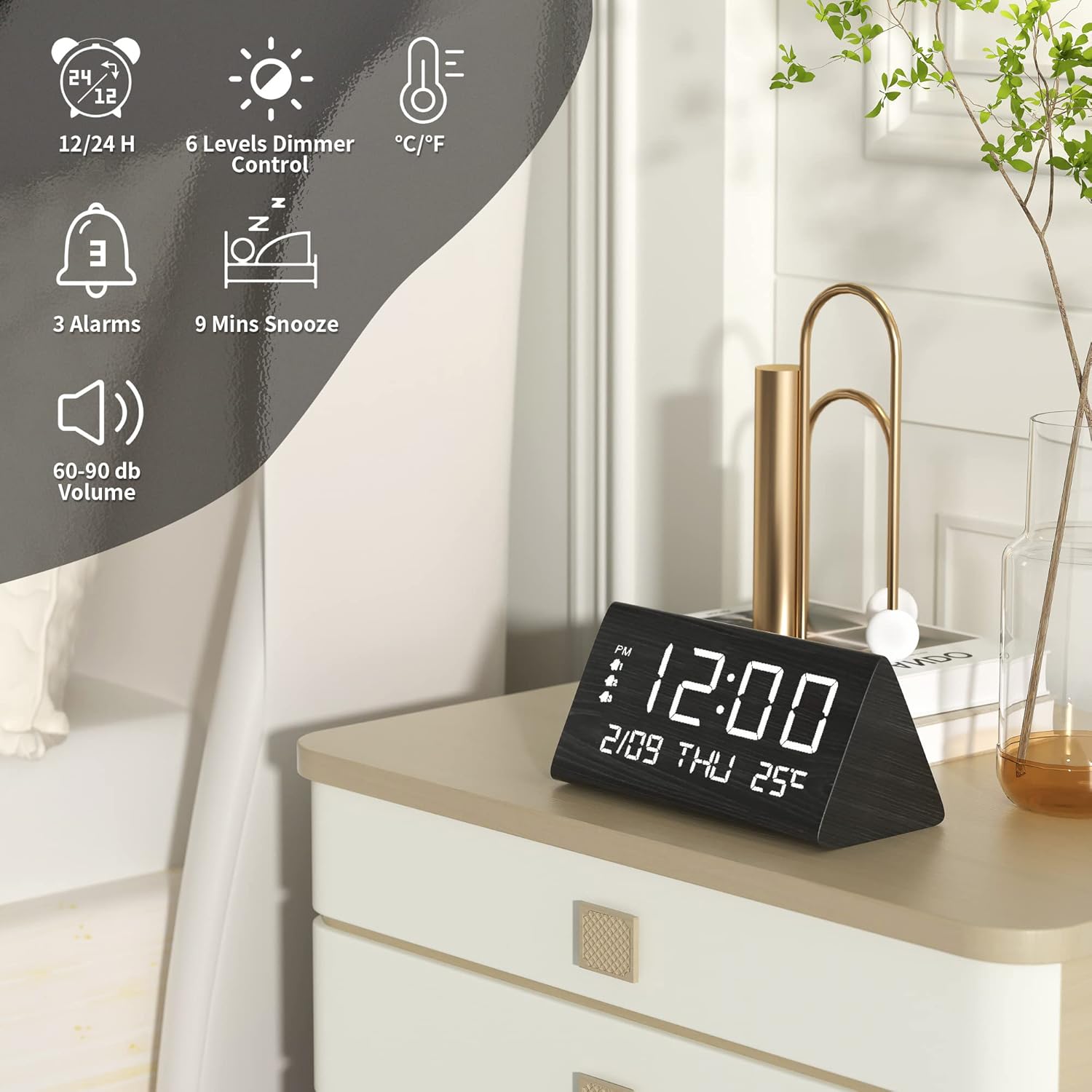 Digital LED Alarm Clock