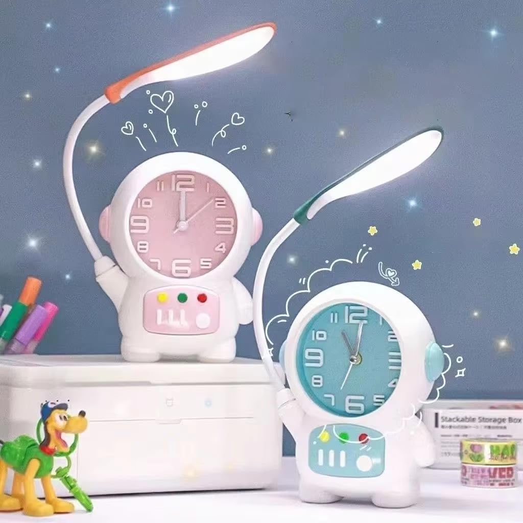 Astronaut Desk Lamp with Clock