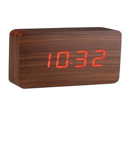 Wooden Digital Alarm Clock