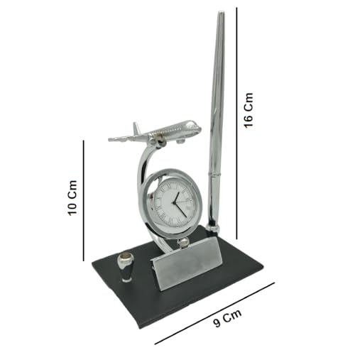 Metal Airplane Pen Holder Set