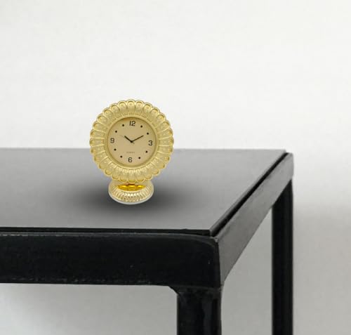 Golden Quartz Table Clock