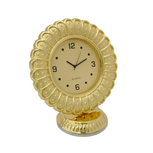 Golden Quartz Table Clock
