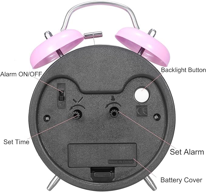 Pink Vintage Alarm Clock