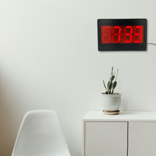 Digital Wall Clock with Time Day & Date, Temperature Features, for Hotel, Office or School Use