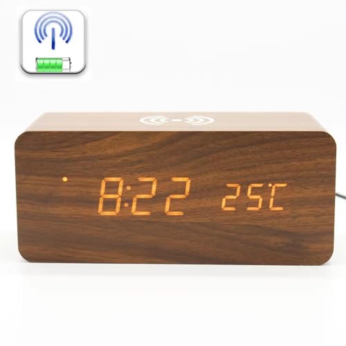 Digital Wooden Alarm Clock