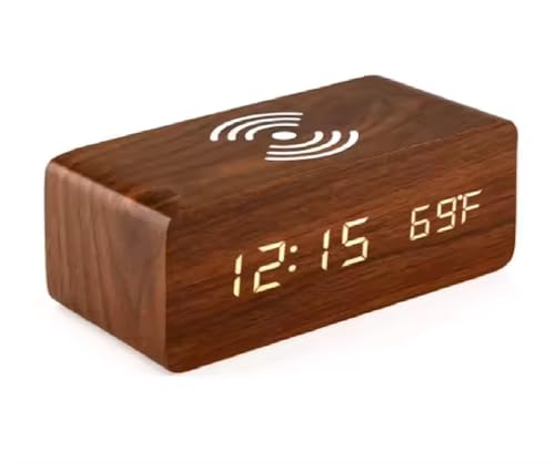 Digital Wooden Alarm Clock
