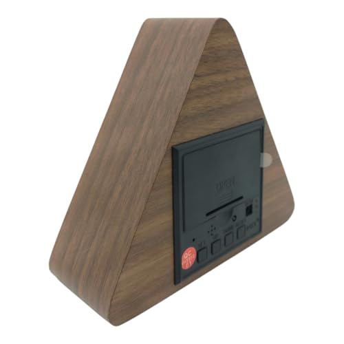 Wooden Triangular Digital Alarm Clock