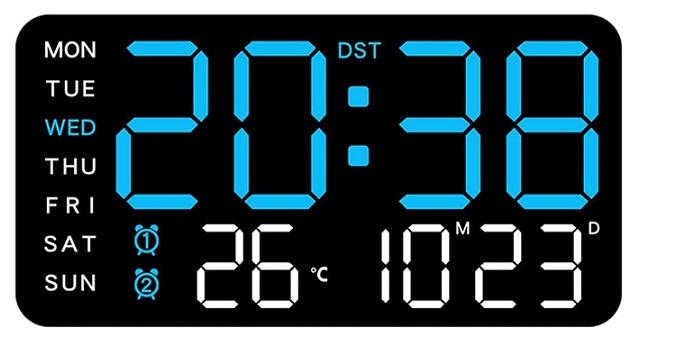 Digital LED Alarm Clock, Wall Clock And Desk Clock