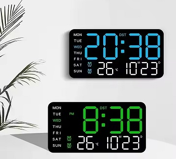 Digital LED Alarm Clock, Wall Clock And Desk Clock