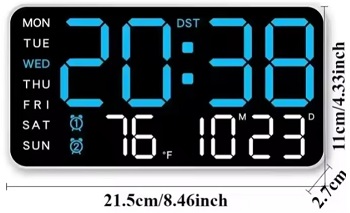 Digital LED Alarm Clock, Wall Clock And Desk Clock