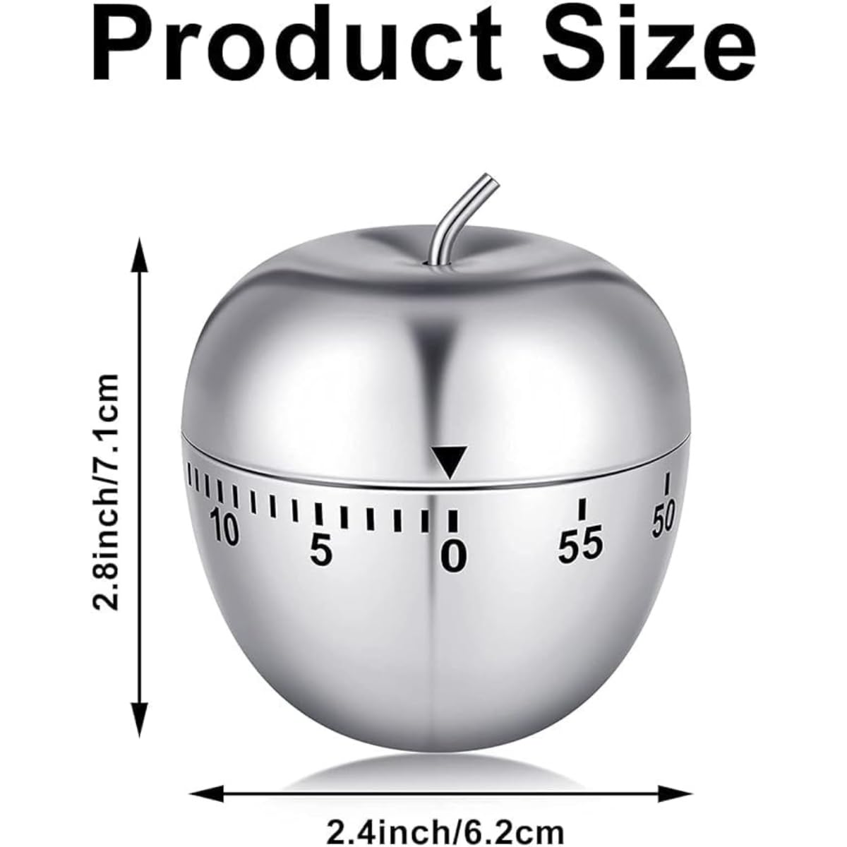 Stainless Steel Apple Kitchen Timer