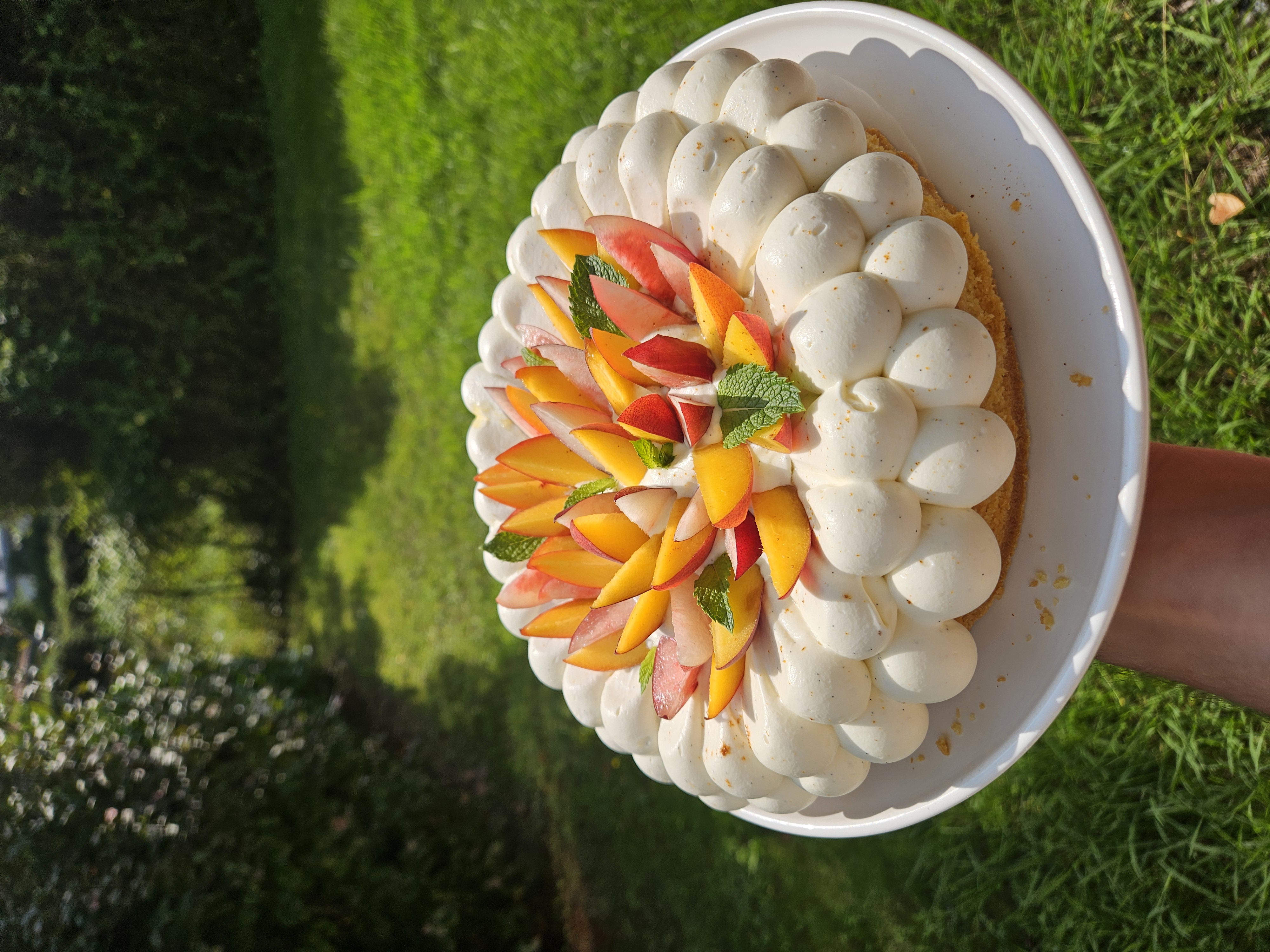 Tarte Pêches Menthe