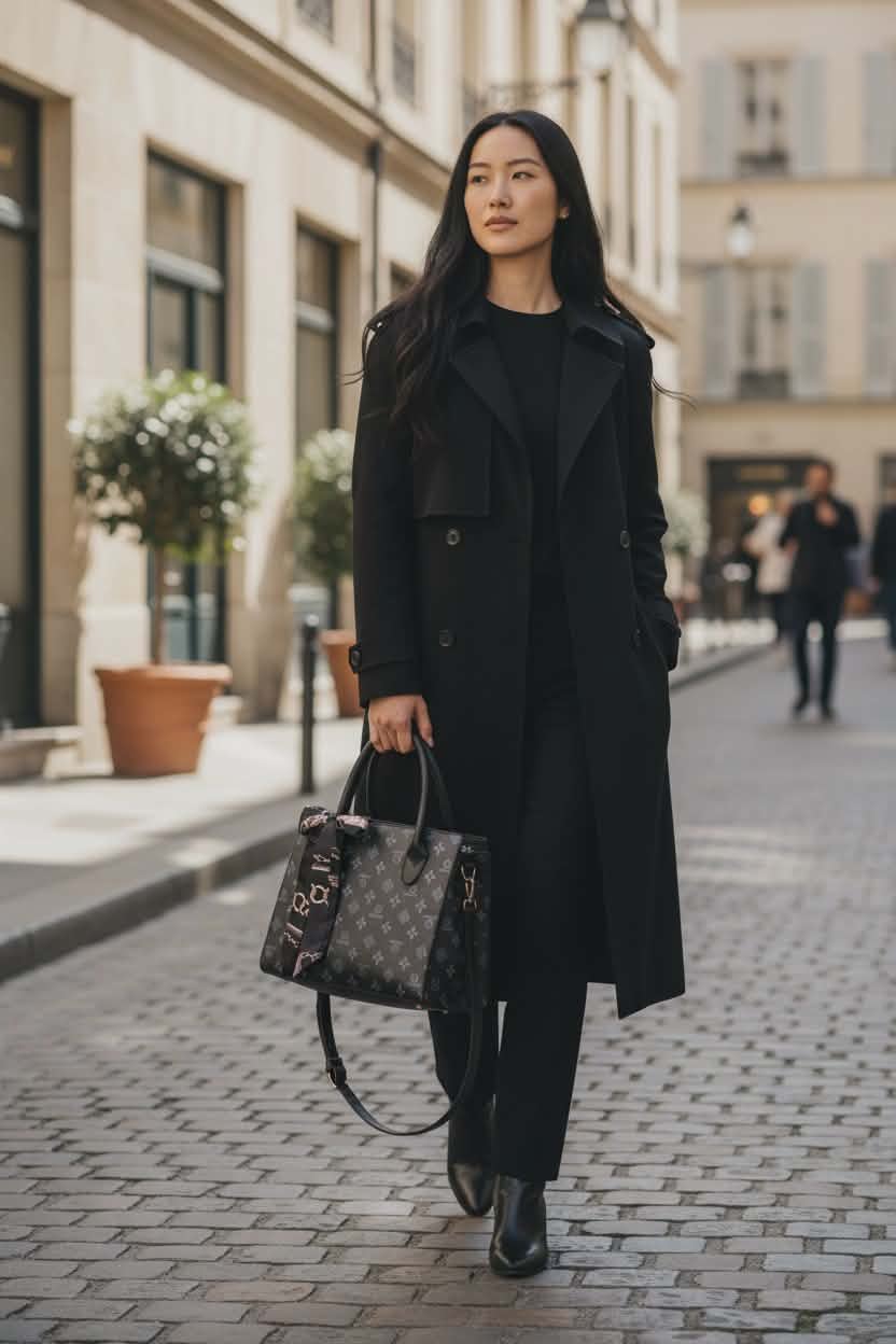 BELINDA Handbag Korean Style Black