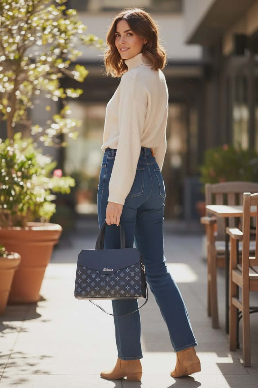 BELINDA Handbag Korean Style Blue