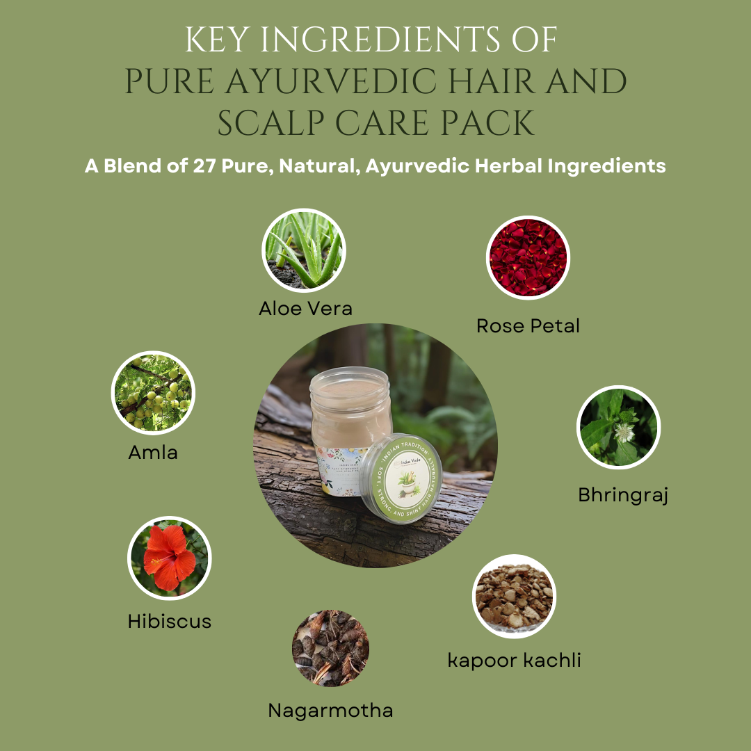 Pure Ayurvedic Hair and Scalp Care Pack