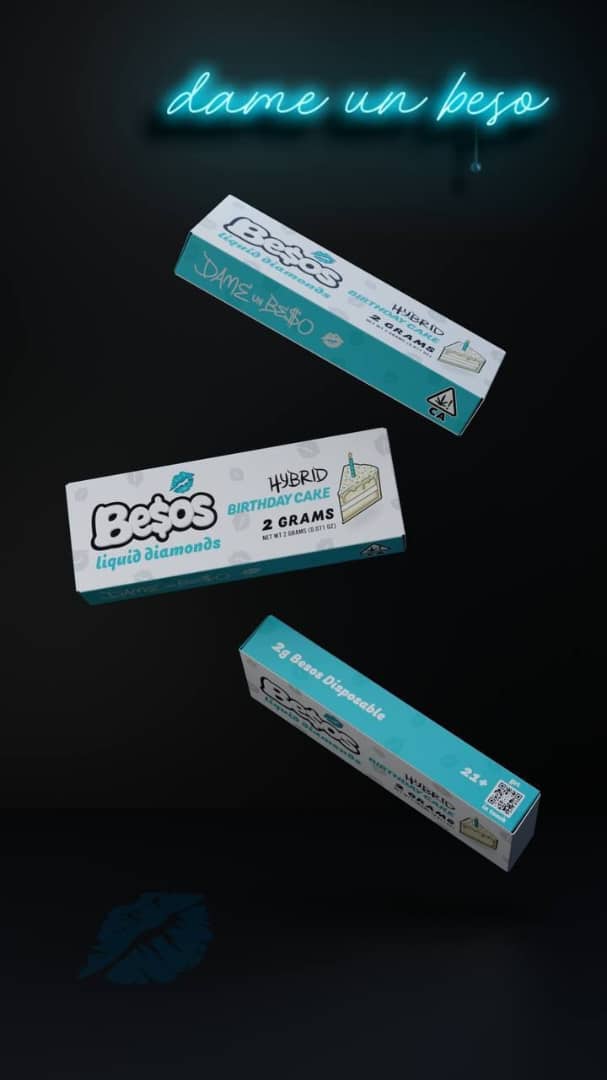 Besos Birthday Cake 2G Disposable