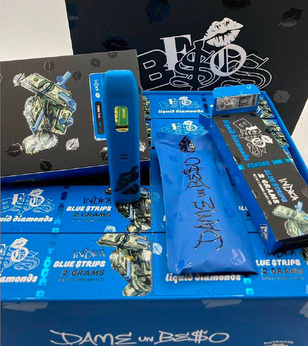 SDL X BESOS BLUE STRIPS THC DISPOSABLES