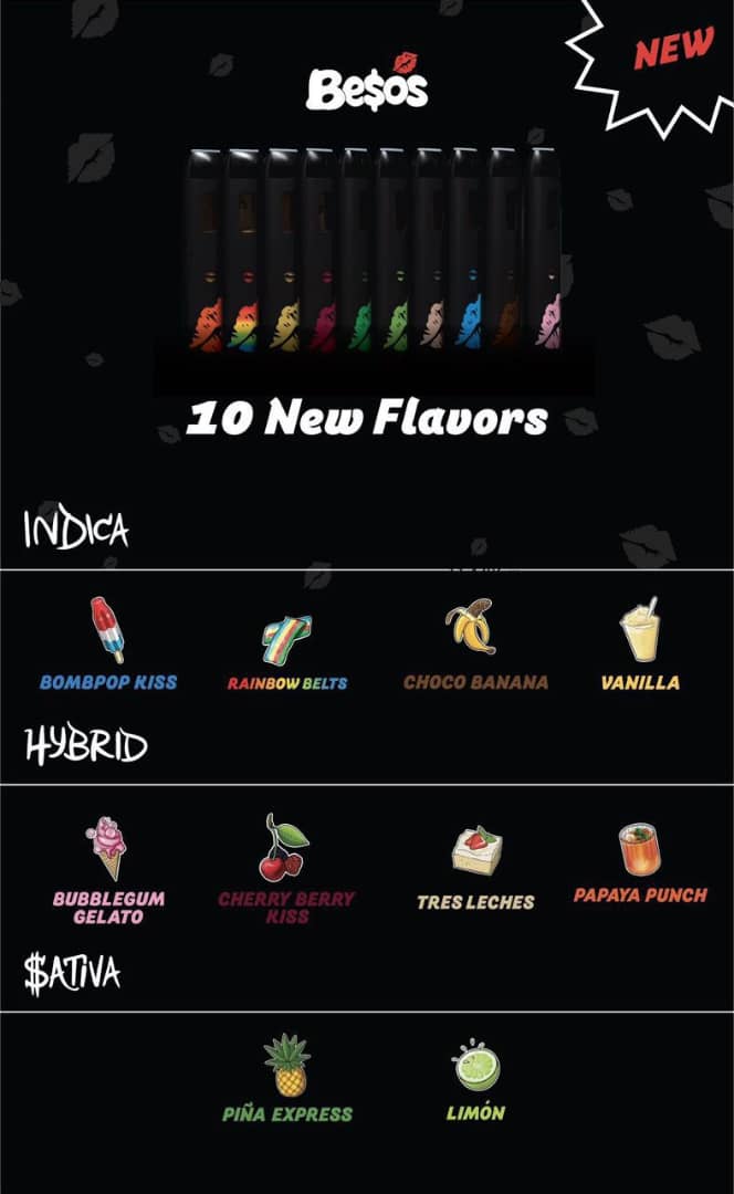 Besos Disposable Flavors
