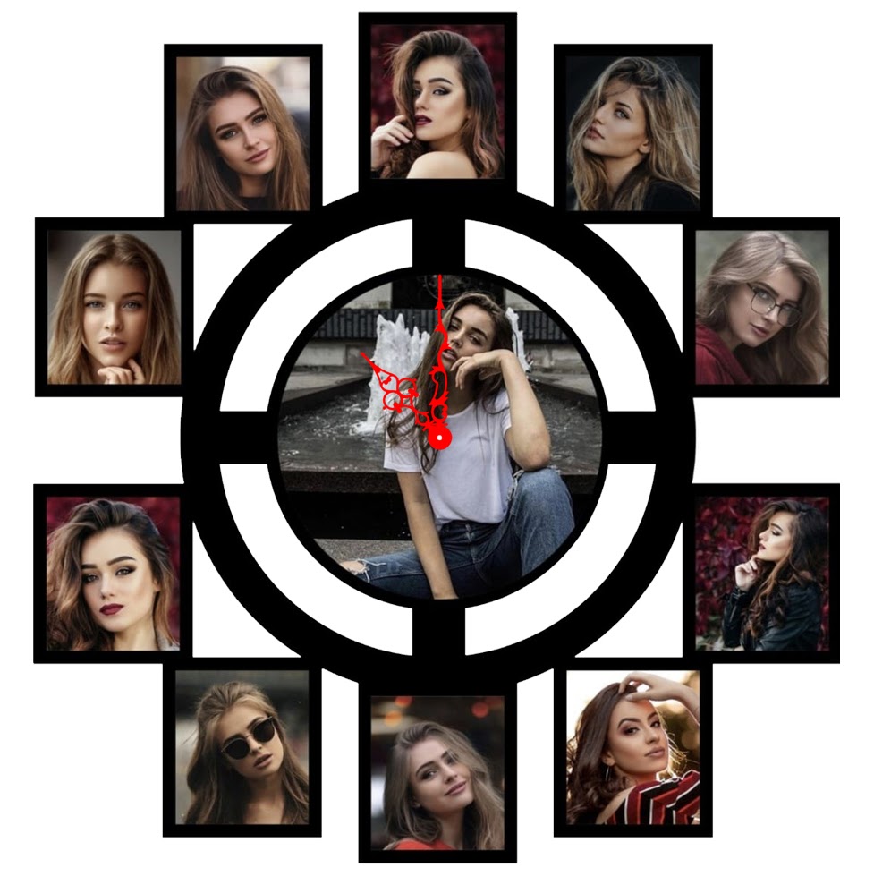 Photo Collage Wall Clock
