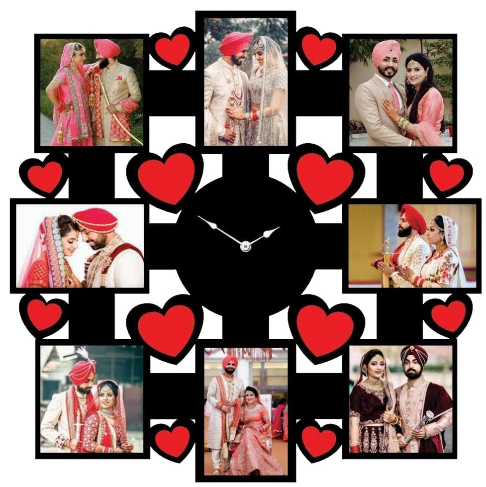 Photo Collage Wall Clock