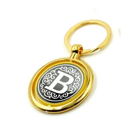Revolving glass keychain