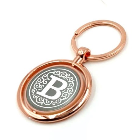 Revolving glass keychain