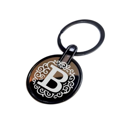 Revolving glass keychain