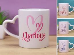 Personalized Heart Handle Mug
