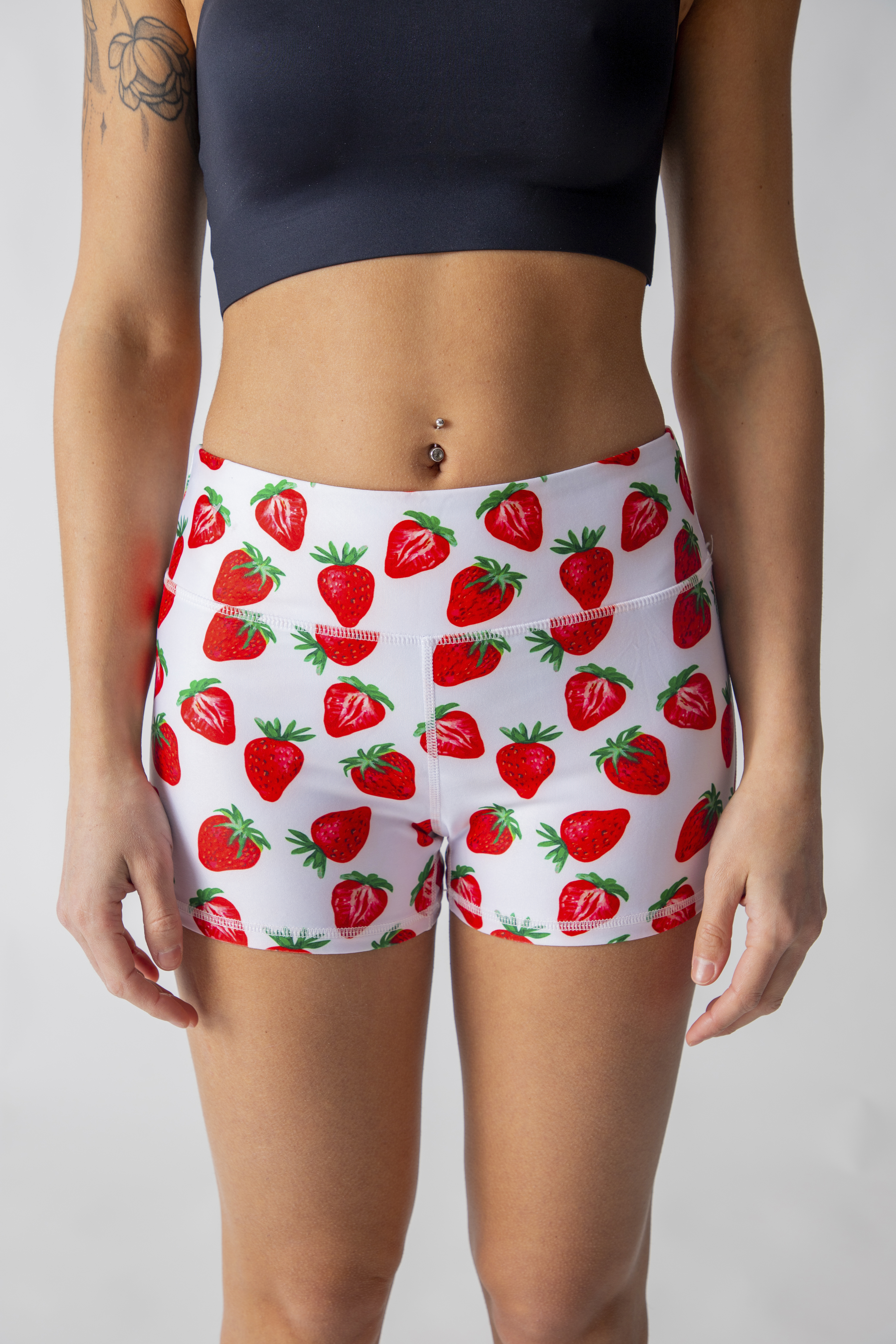 Shorts Strawberries White