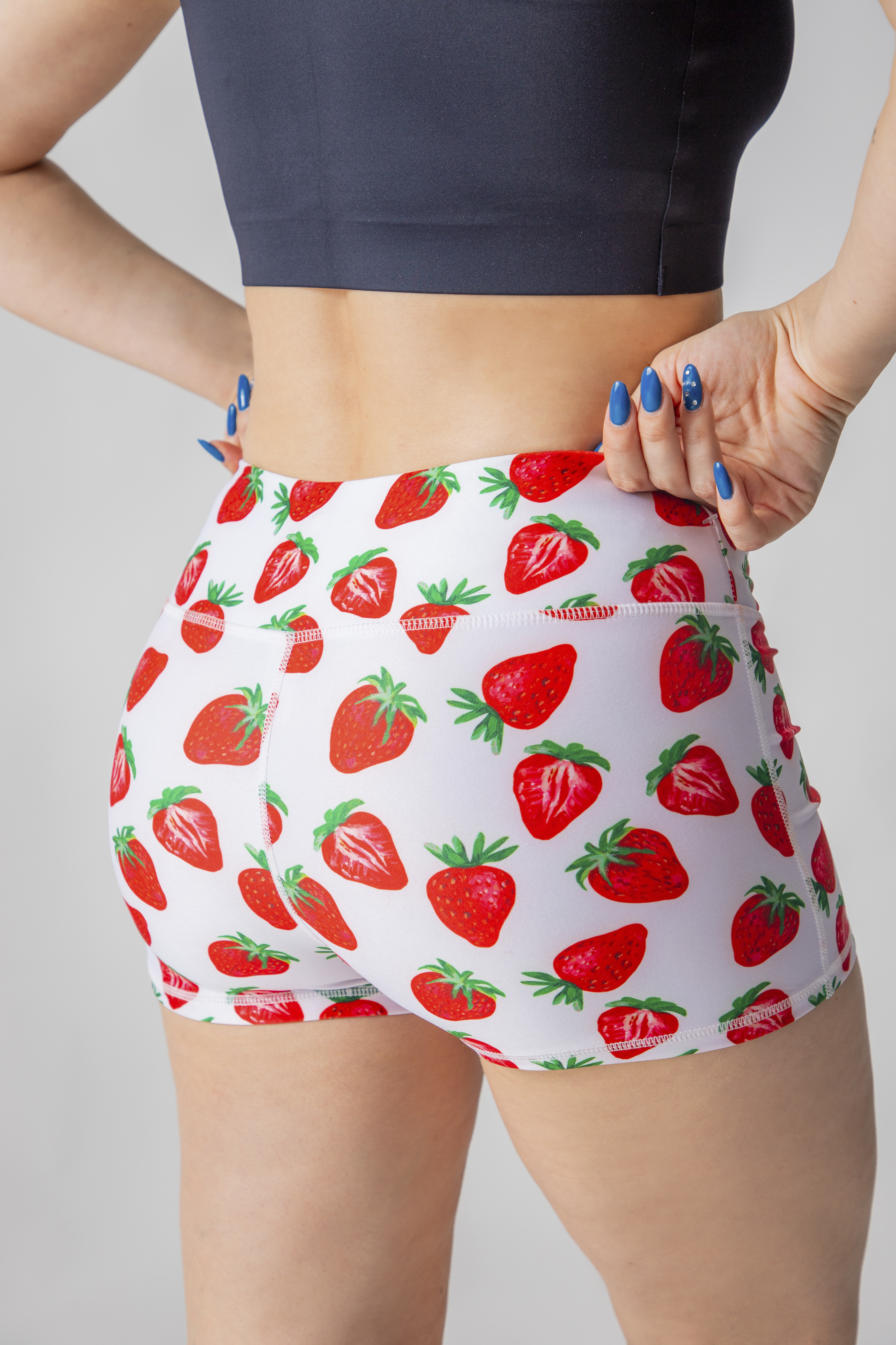 Shorts Strawberries White