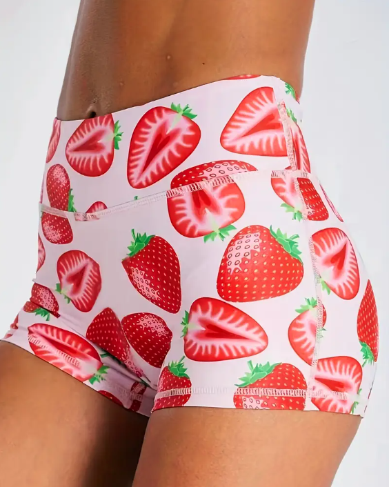 Shorts Strawberries Pink