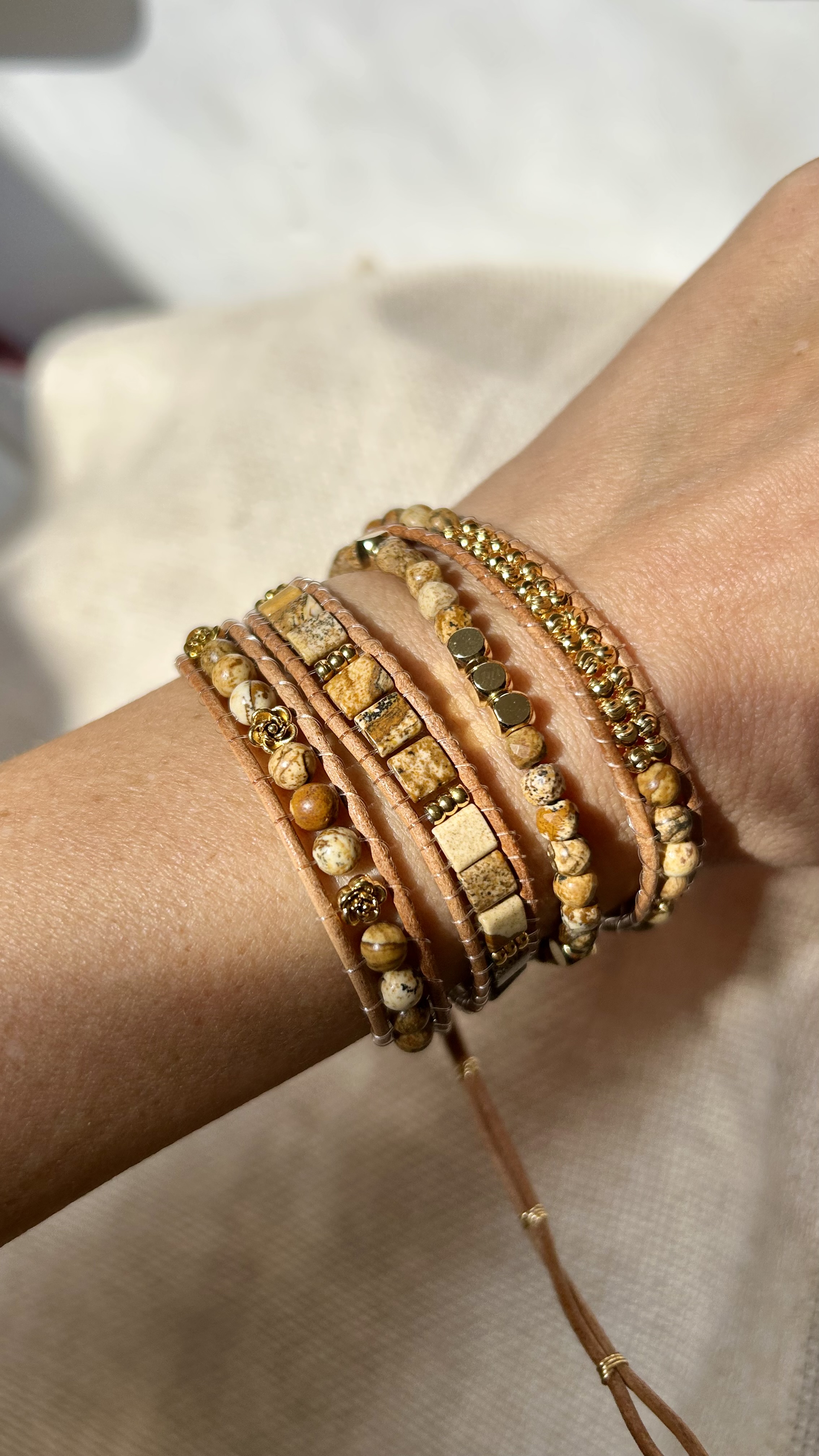 Earthy vibes wrap bracelet 