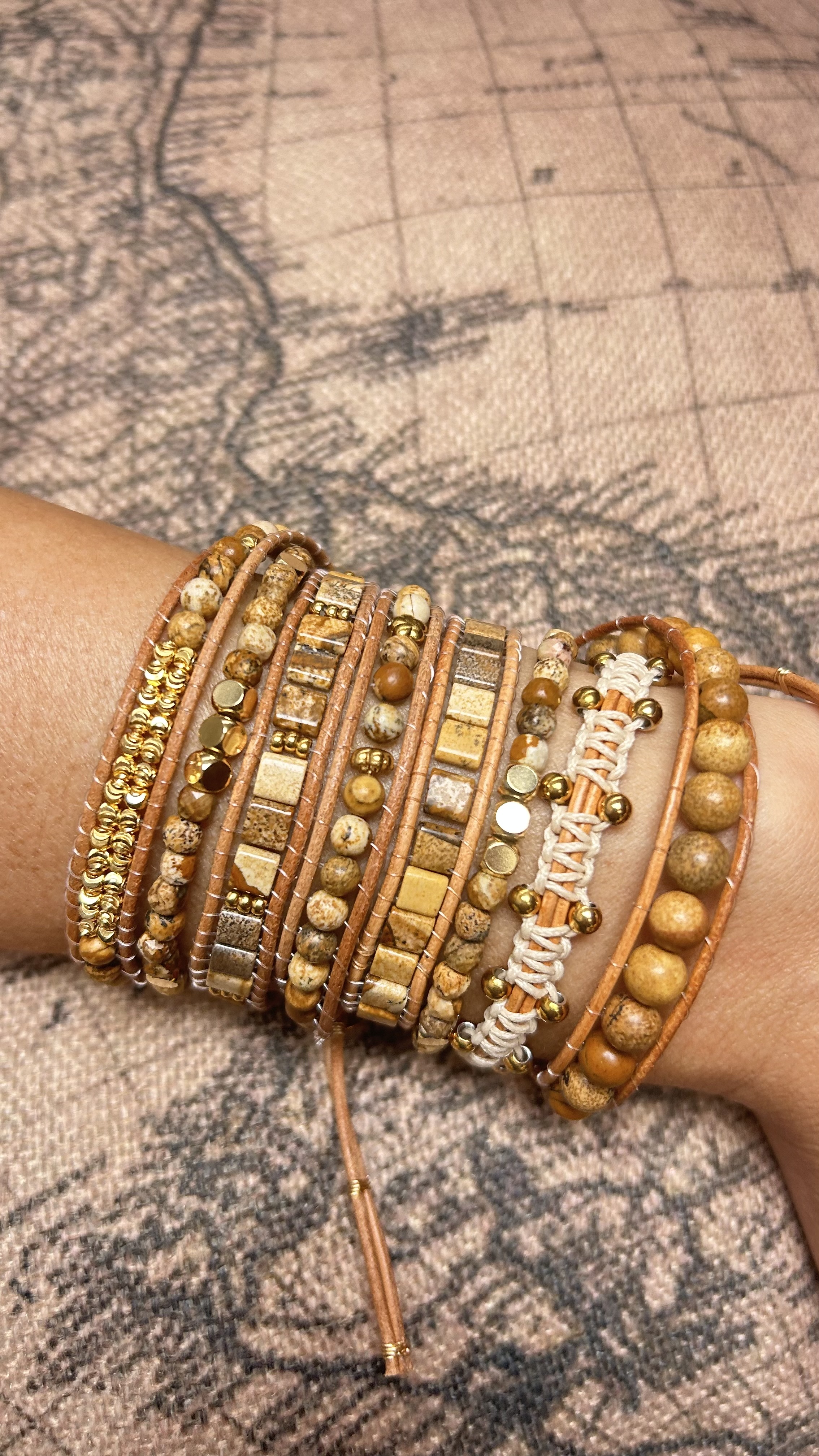 Earthy vibes wrap bracelet 