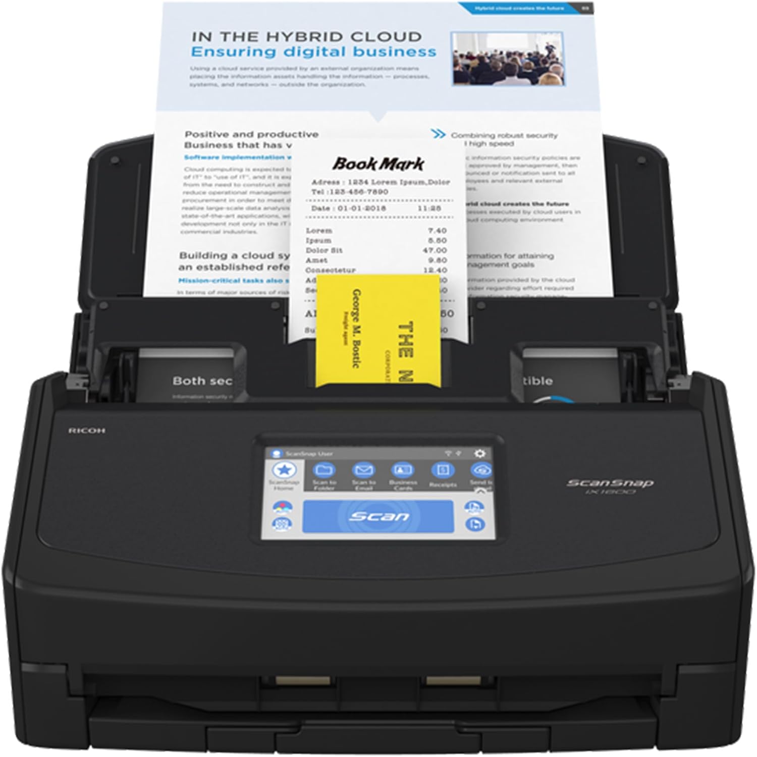 ScanSnap ix1600 ブラック ScanSnap iX1600 - Touch Screen Desktop Scanner - Ricoh Scanners