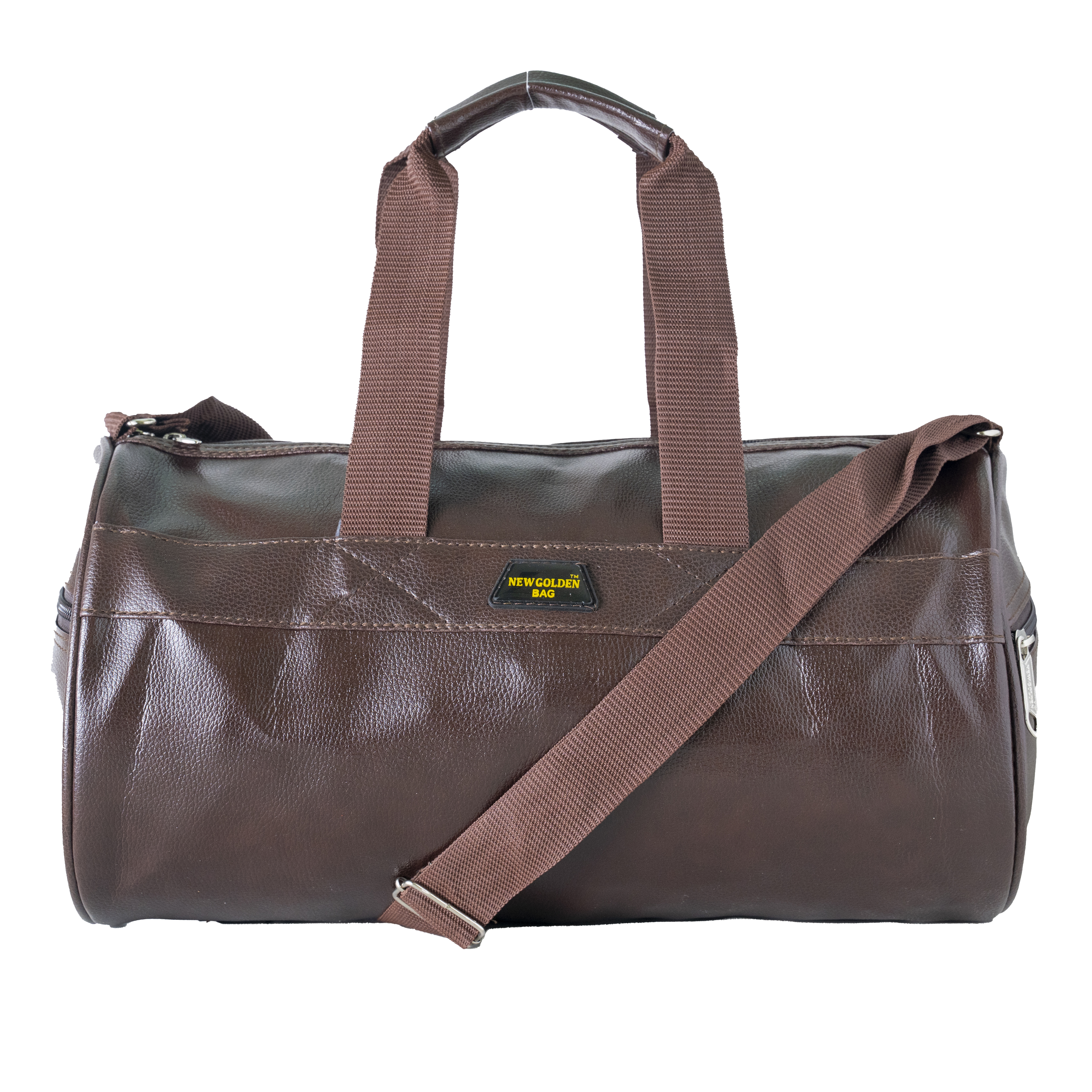 Brown Leather Duffle Bag