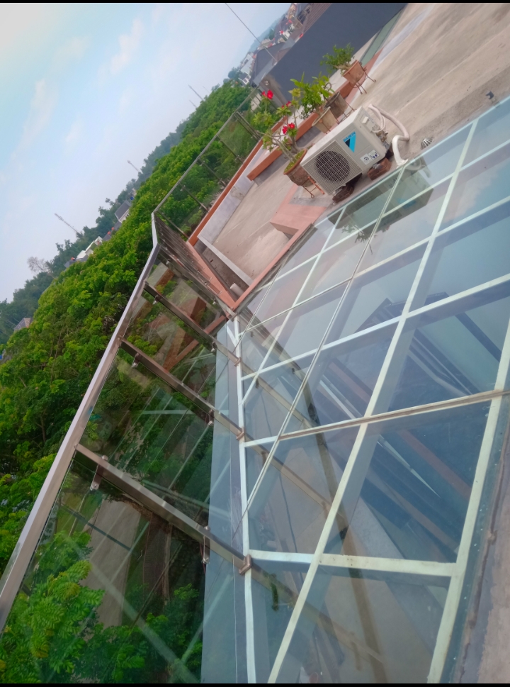 Railing balkon kaca tempred STAINLESS STEEL 
