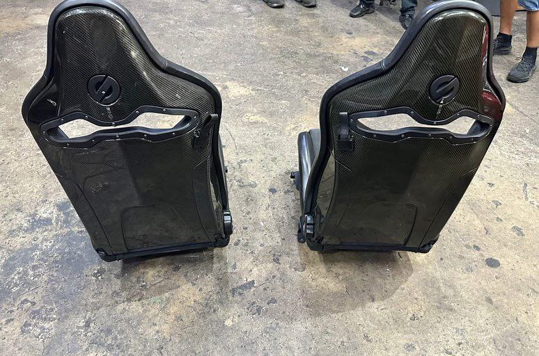 Like-New Sparco SPX Carbon Back Seats with Supra Rails -