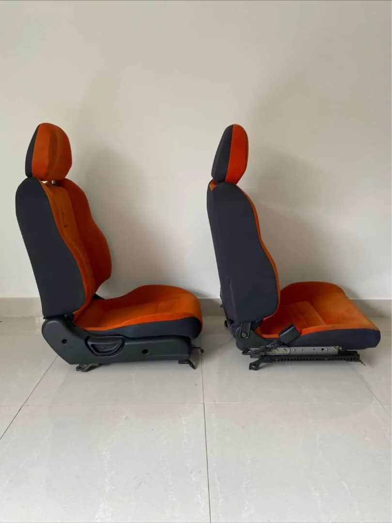 Complete Set of Pristine Nissan Silvia S15 Orange Option B Seats with Matching Door Cards