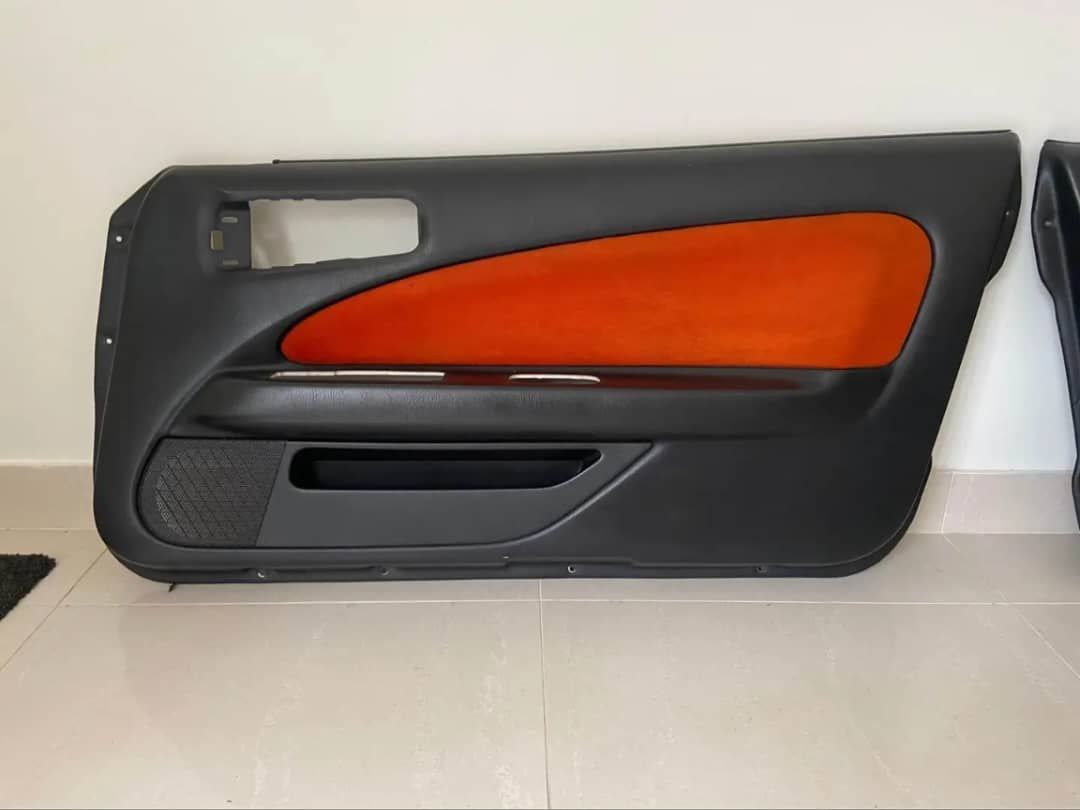 Complete Set of Pristine Nissan Silvia S15 Orange Option B Seats with Matching Door Cards
