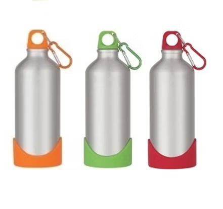 Botella de Aluminio con Base y Tapa Plastica