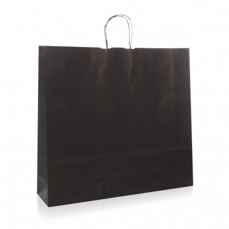 Bolsa kraft color negro tamaño 55x49x17 cm