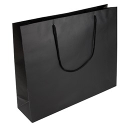 Bolsa de cartón color negro tamaño 50x40x17 cm